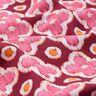 Dekorationstyg Canvas Broderi-look – bordeauxröd/pink,  thumbnail number 2