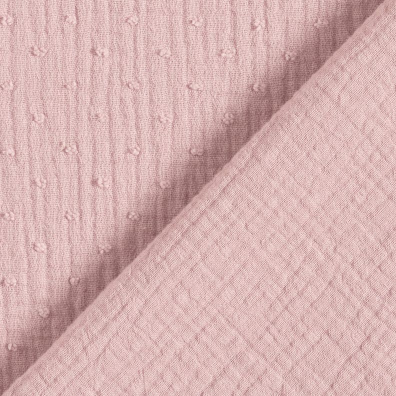 Muslin/Dubbel-krinkelväv dobby – ljus gammelrosa,  image number 4