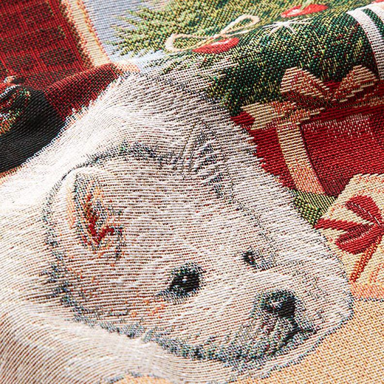 Panel Gobeläng Hund på helgdag – grön/röd, image number 2