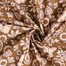 Bomullstyg Kretong Retroblommor – oliv/rose,  thumbnail number 3