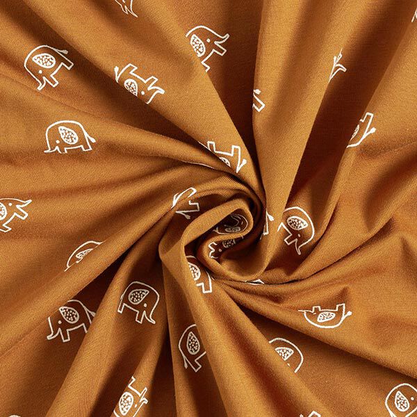 Bomullsjersey baby-elefant – brons,  image number 3