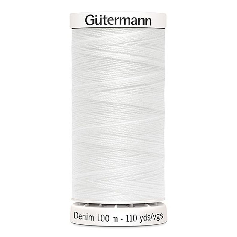 Jeanstråd [1016] | 100 m  | Gütermann – vit,  image number 1