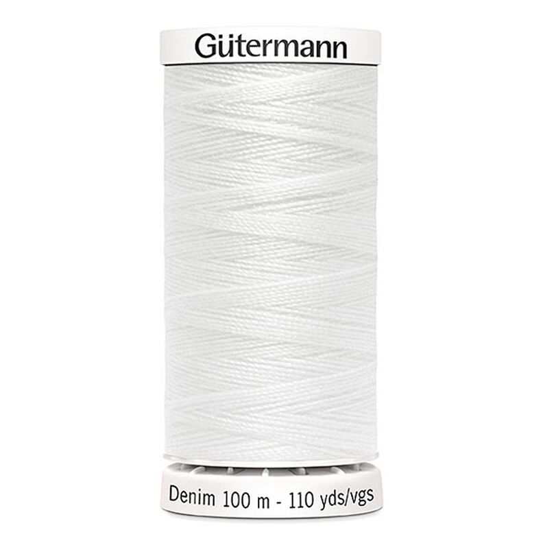 Jeanstråd [1016] | 100 m | Gütermann – vit,  image number 1