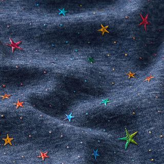 Alpfleece Stjärnor Folietryck – marinblått, 