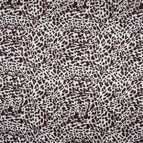 Viskosjersey Litet leopardmönster – choklad/silvergrå, 