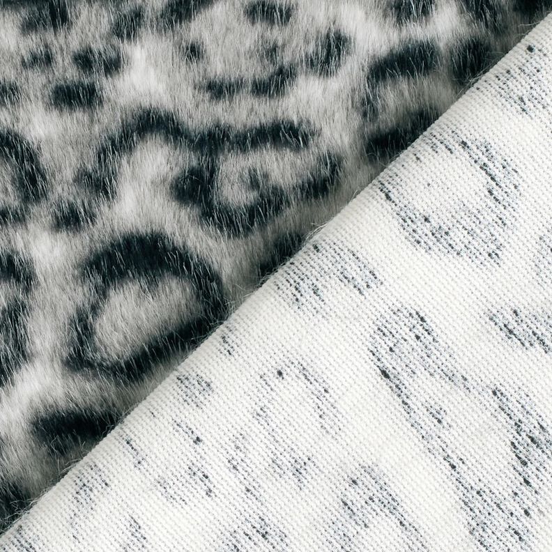 Fuskpäls snöleopard – silver/antracit,  image number 4