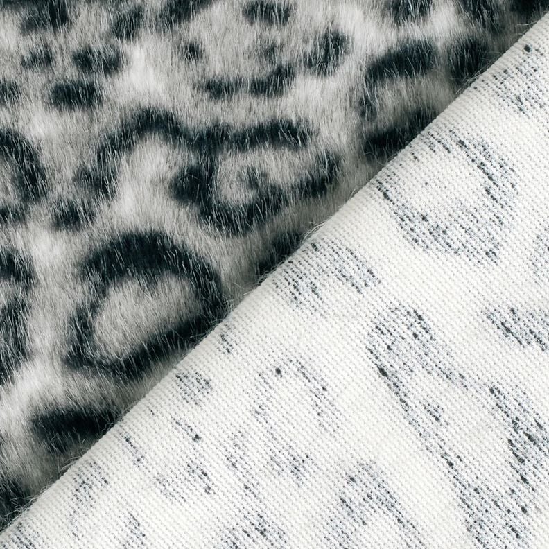 Fuskpäls snöleopard – silver/antracit, image number 4