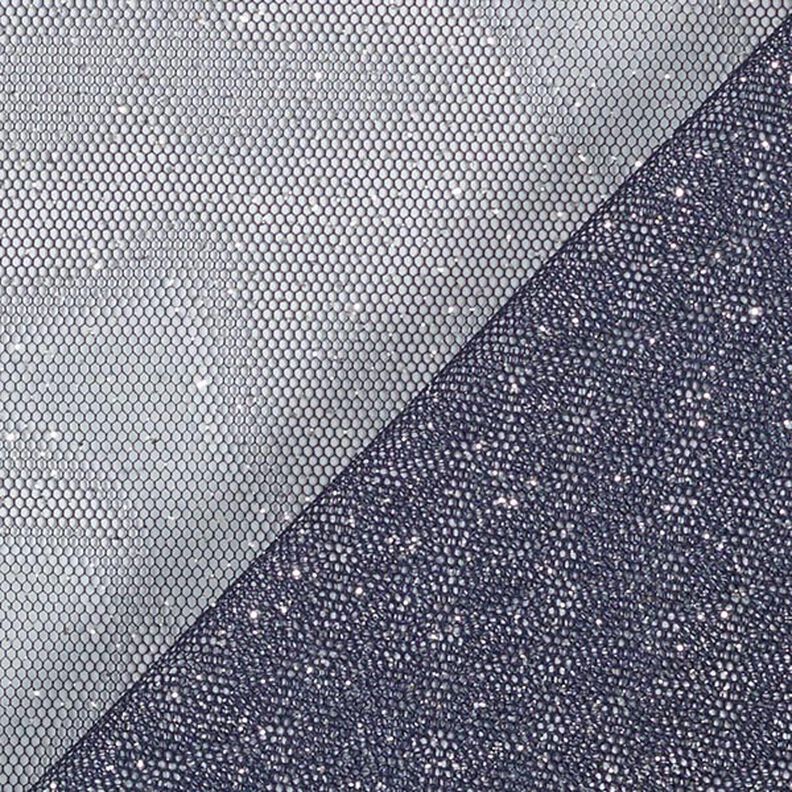 Glittrigt tylltyg Royal – marinblått/silver,  image number 4