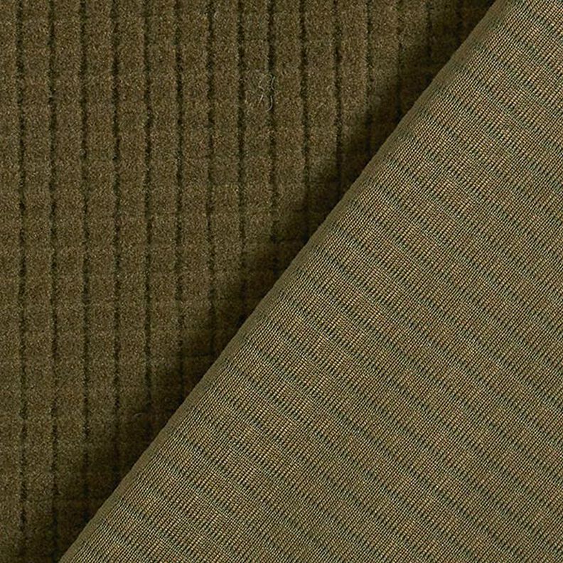 Strukturerad jersey små rutor – khaki, image number 3