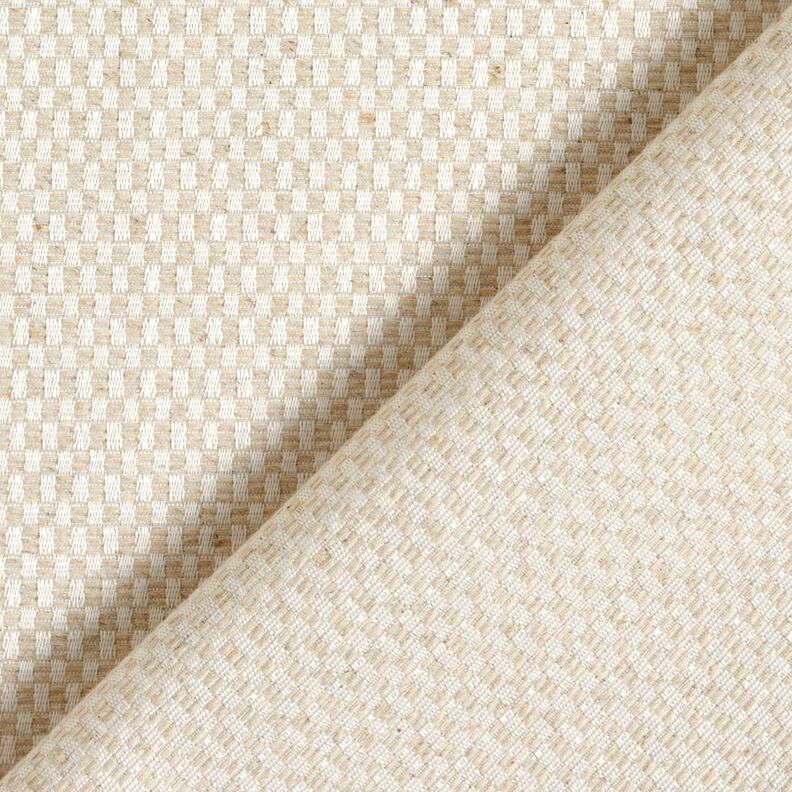 Dekorationstyg Jacquard sm&aring;rutig design &ndash; natur,  image number 3