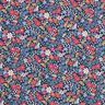 Bomullstyg Kretong blandade blommor – nattblå,  thumbnail number 1