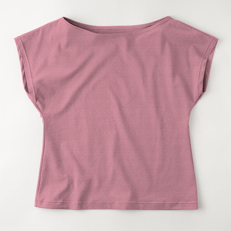 Bomullsjersey medium enfärgad – pastellviolett,  image number 6