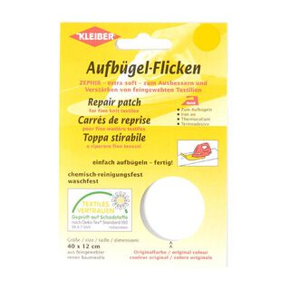 Zephir påstrykningstyg – vit, 
