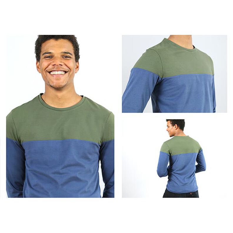 HERR LEVI Långärmad tröja med färgblock | Studio Schnittreif | S-XXL,  image number 2
