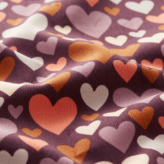 Babymanchester Hjärtan – aubergine, 
