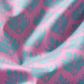 Behandlad bomull Abstrakta solfjädrar – rosa/aquablått, 