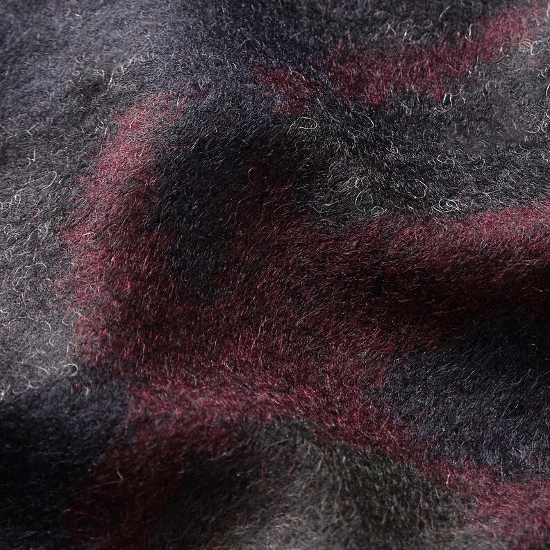 Rocktyg Woll-Mix Kamouflage – svart/merlot,  image number 2