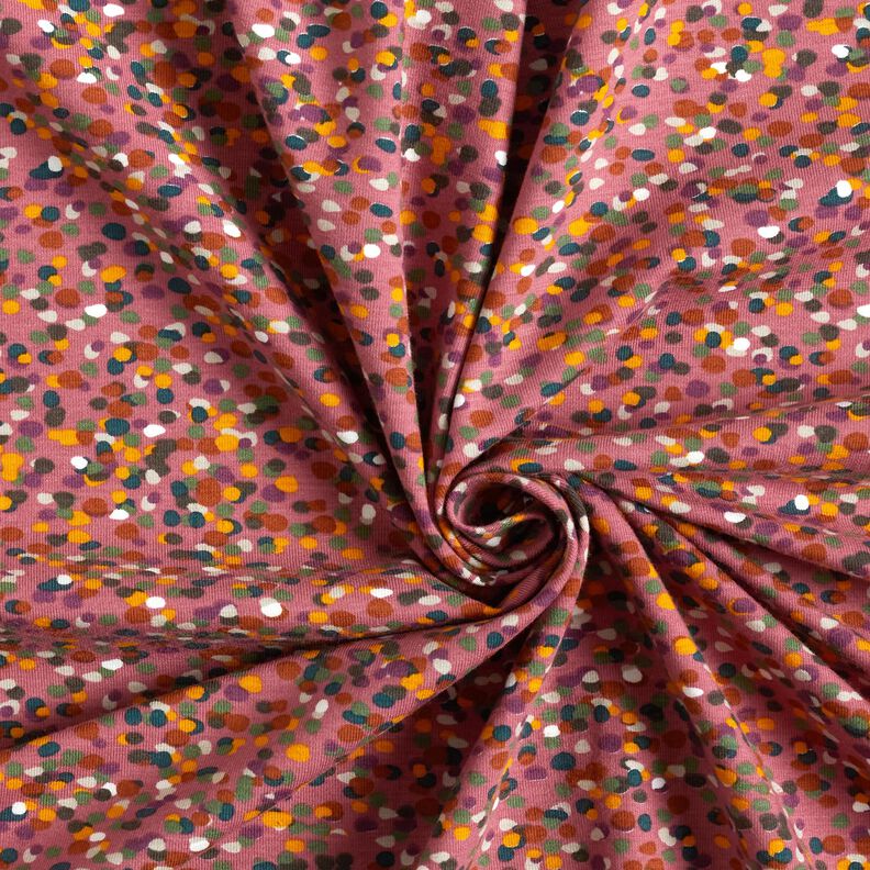 Bomullsjersey färgglad konfetti – bleklila/pinjegrön,  image number 3