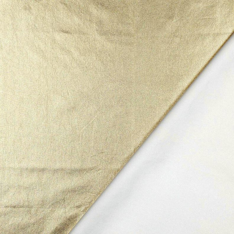 Bomullspoplin foliebehandlade Enfärgat – guldmetallic,  image number 3