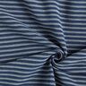 Stickat tyg cloqué Tvärränder – marinblått/grått,  thumbnail number 3