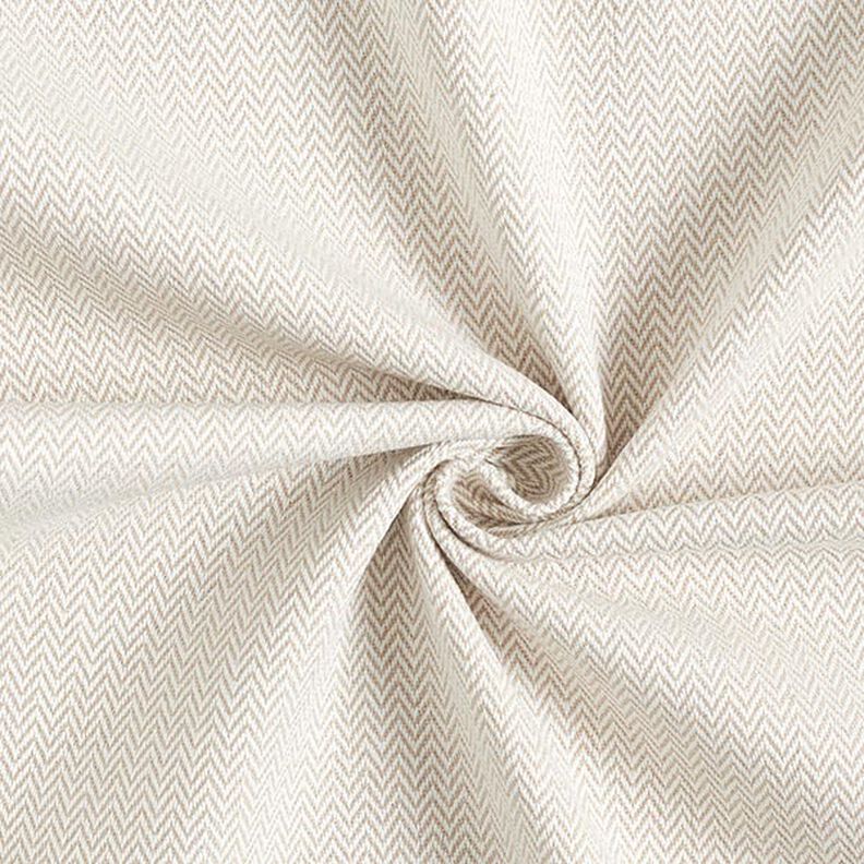 Dekorationstyg Jacquard diskret chevron – mörkbeige,  image number 1