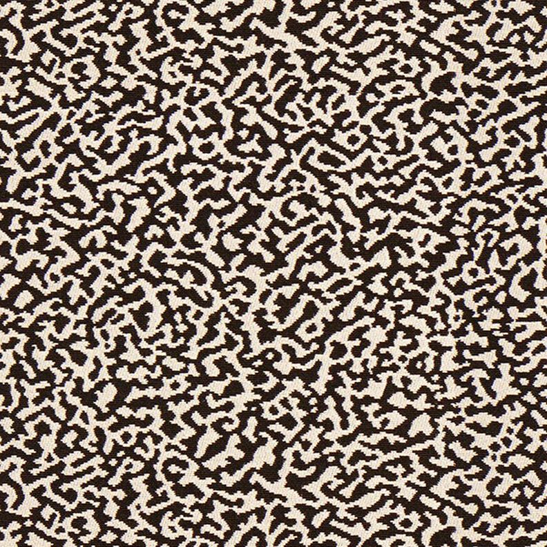 Möbeltyg Jacquard Abstrakt leopardmönster stort – svart/sand,  image number 1