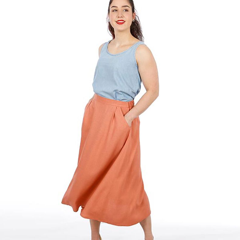 FRAU CARRY - vid kjol med resår i midjan bak, Studio Schnittreif | XS - XXL,  image number 2