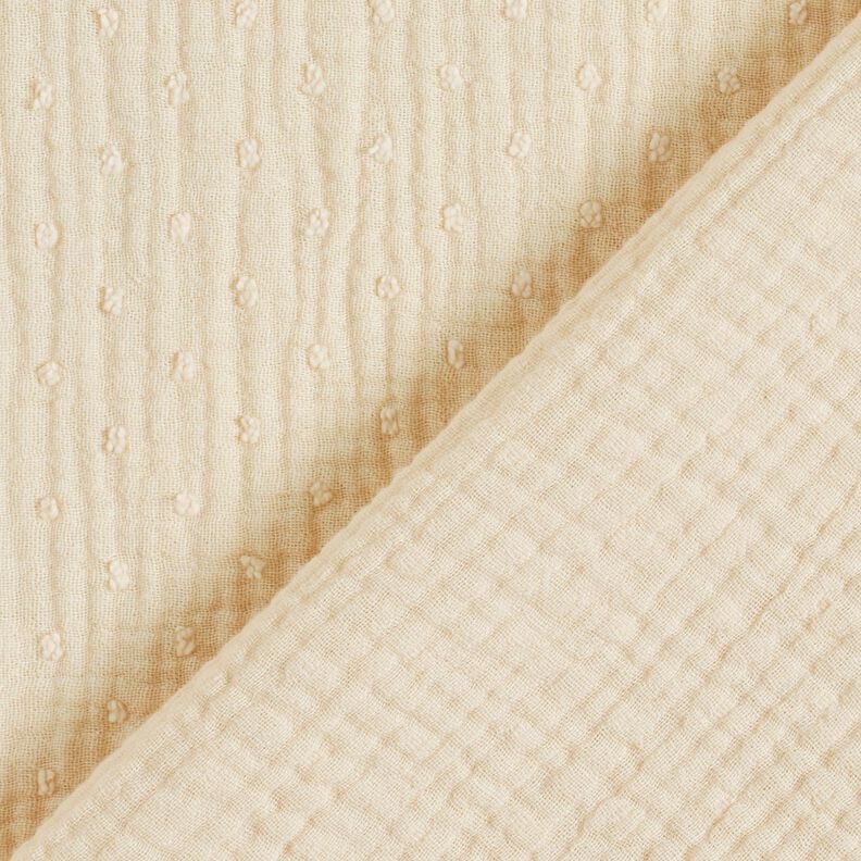 Muslin/Dubbel-krinkelväv dobby – natur,  image number 4
