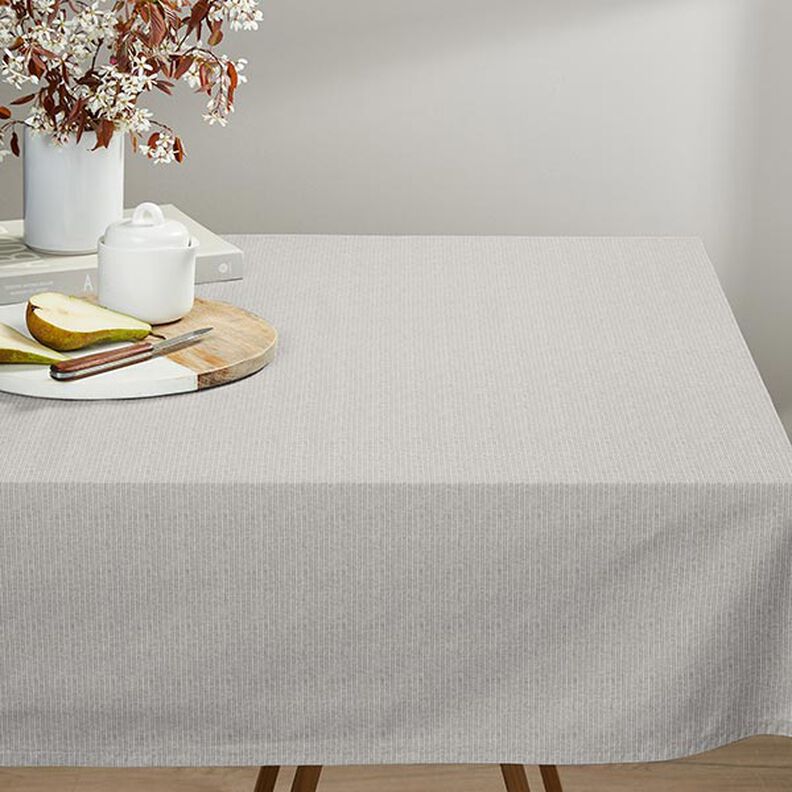 Dekorationstyg canvas återvunnet Fina ränder – grått,  image number 8