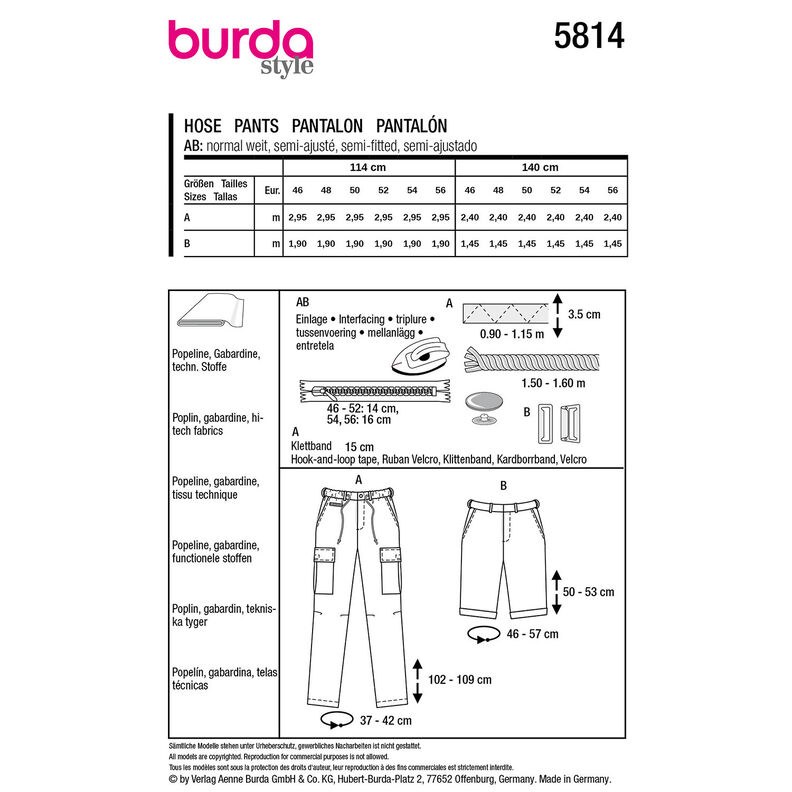 Byxor | Burda 5814 | 46-56,  image number 9