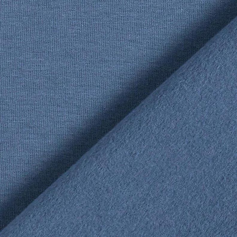 Lätt bomullssweat enfärgad – jeansblå,  image number 5