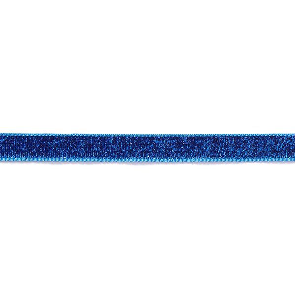 Sammetsnöre Metallisk [10 mm] – kungsblått,  image number 2