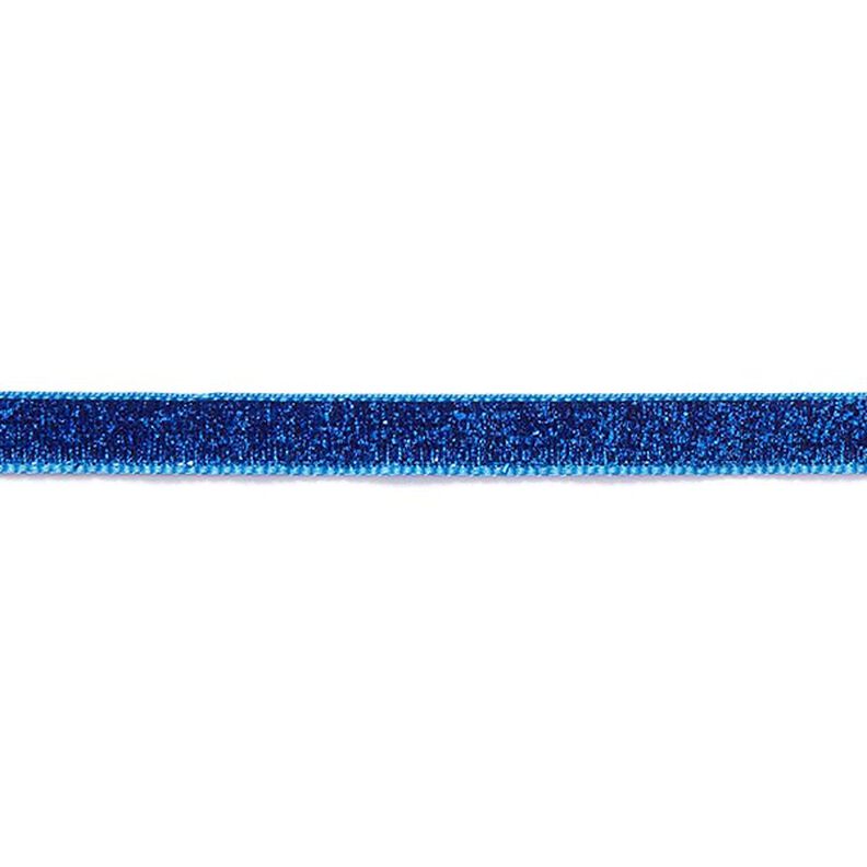 Sammetsnöre Metallisk [10 mm] – kungsblått,  image number 2