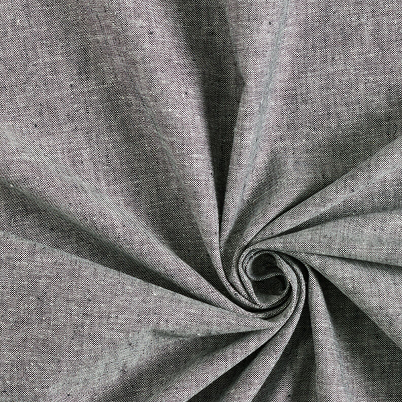 Bomullslinne Melange – svart,  image number 1