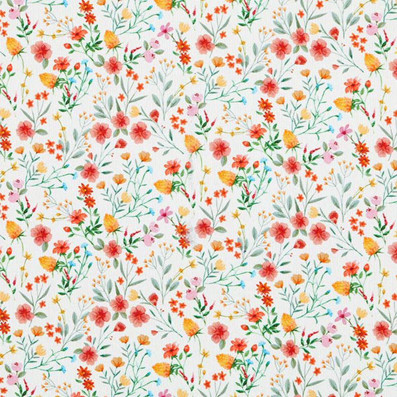 Babymanchester blomsteräng i akvarell Digitaltryck – yllevit,  image number 1