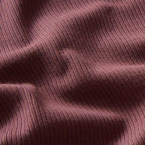 Ribbad jersey fint 2-1-1-1 revbensm&ouml;nster &ndash; aubergine, 