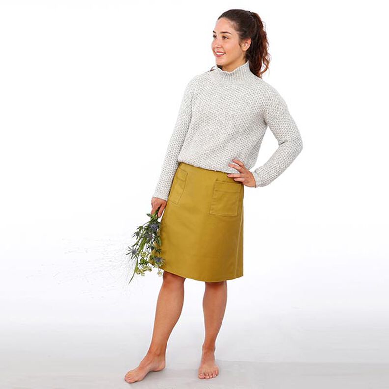FRAU INA - enkel kjol med påsydda fickor, Studio Schnittreif  | XS -  XXL,  image number 2