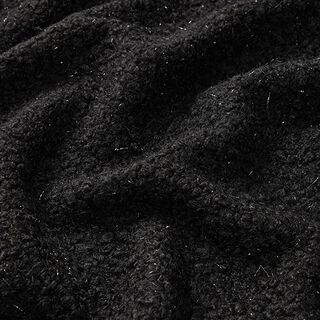 Stickad bouclé blanka trådar – svart, 