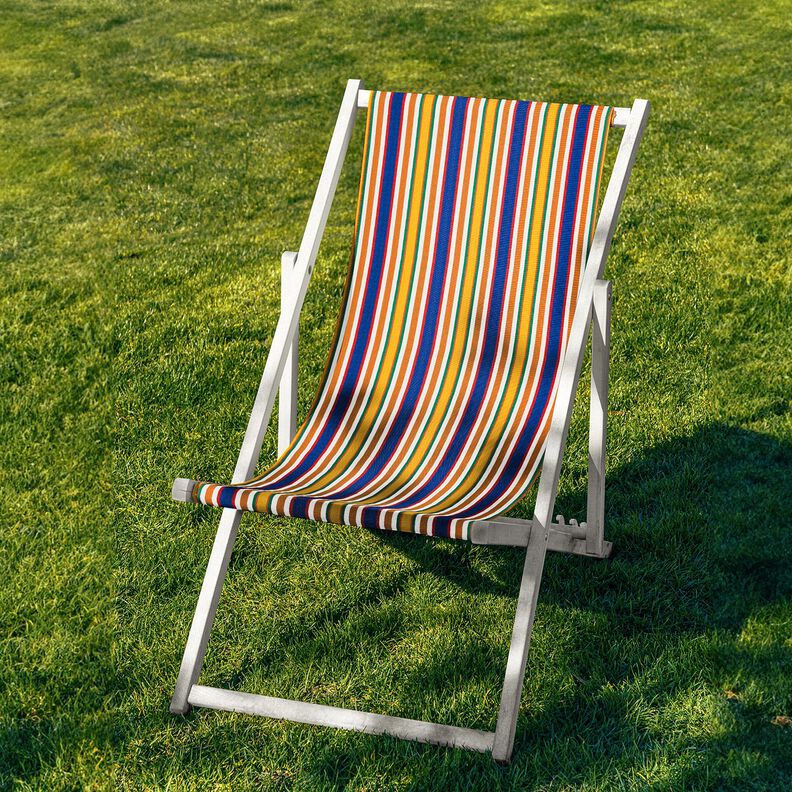 Outdoor Solstolstyg Vertikala ränder 44 cm – karamell/blå,  image number 4