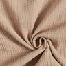 GOTS Bomullsmuslin i tre lager – mörkbeige,  thumbnail number 1