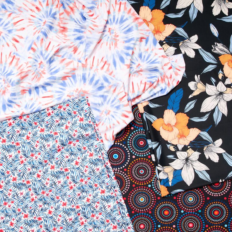 Baddräktstyg Batikmandala – vit/chiliröd,  image number 5