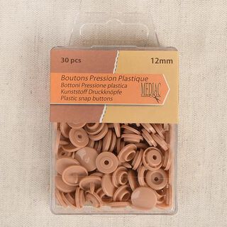 Tryckknappar [ 30 styck / Ø12 mm   ] – beige, 