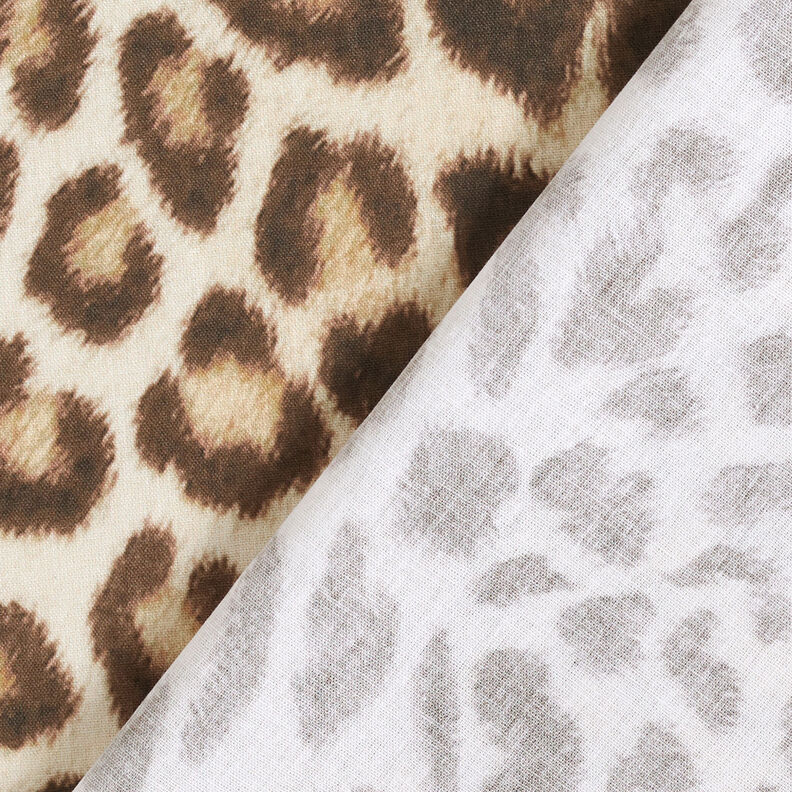 GOTS Bomullsbatist Leopardmönster | TCC x LOOKS by Wolfgang Joop – ljusbeige/mörkbrun,  image number 5
