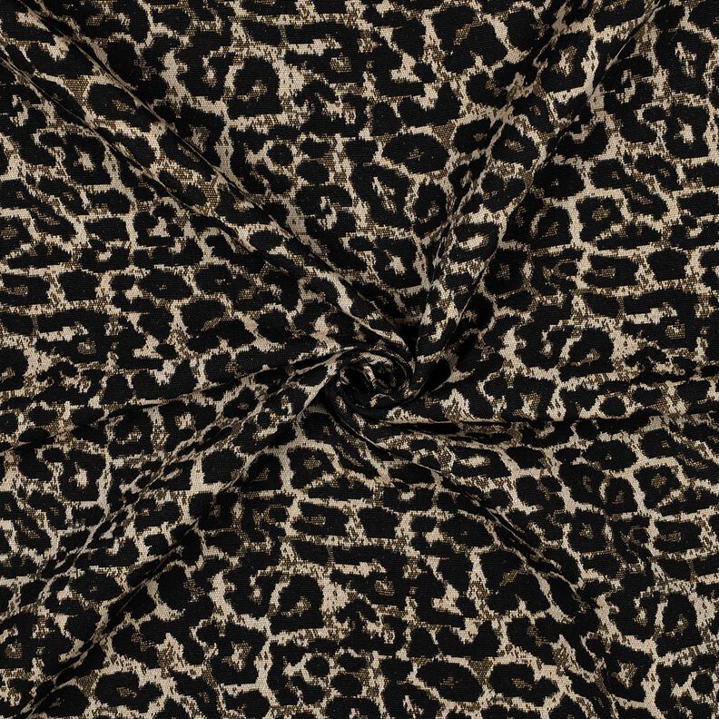 Jacquard leopardmönster – natur/svart,  image number 3