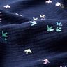 Muslin/Dubbel-krinkelväv Svalor Folietryck | Poppy Fabrics – nattblå/färgmix,  thumbnail number 5