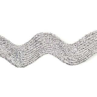 Sicksackband Lurex [40 mm] - silver, 