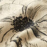 Dekorationstyg Halvpanama tecknade blommor – anemon/svart,  thumbnail number 2