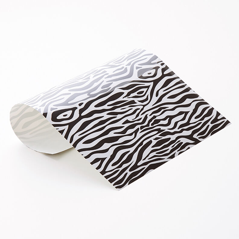 Flexfolie design zebra Din A4 – svart/vit,  image number 1