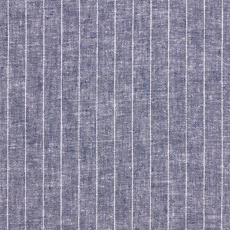 Linne-Viskosmix Kritstrecksrandig – marinblått,  image number 1
