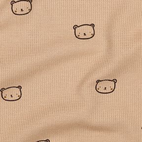 Våffeljersey små björnar | Poppy Fabrics – mörk gammelrosa/aubergine, 